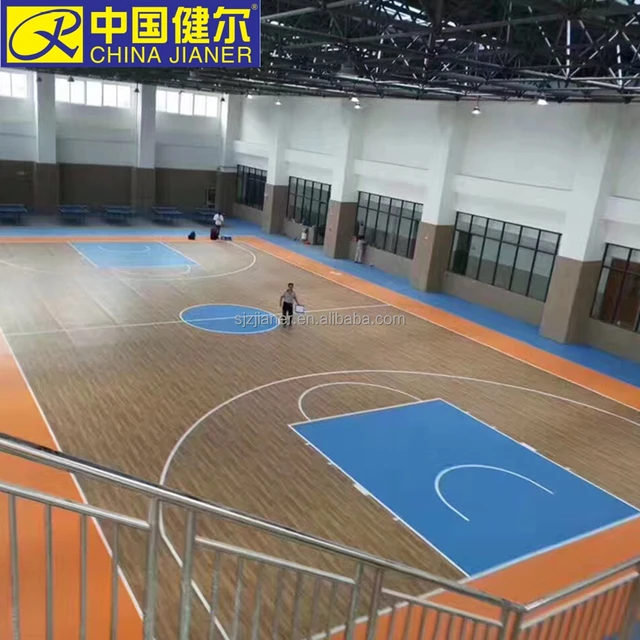 wholesale and high quality wooden look basketball court floor