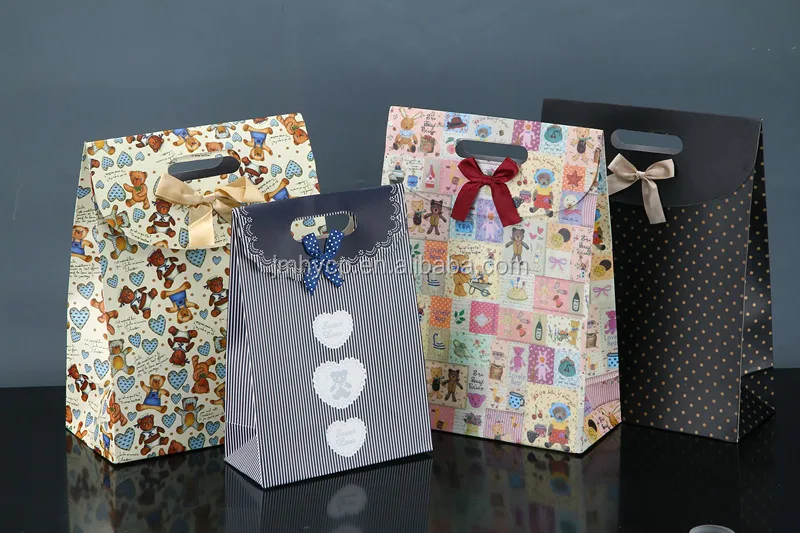 fancy custom made elegant small jewelry paper bag