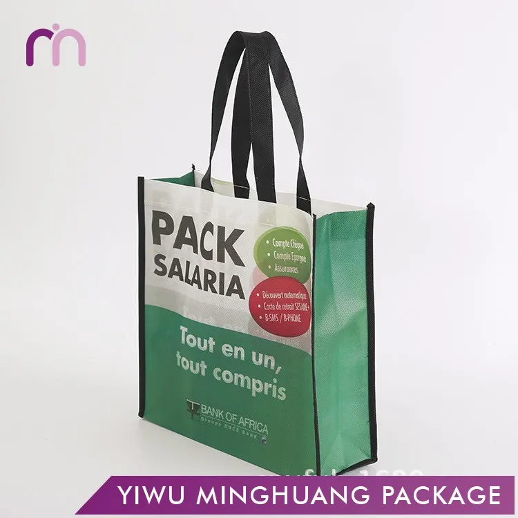 cheap recycled custom printing matt lamination non woven tote