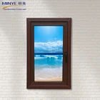 French style push out swing opening pvc glass casement window