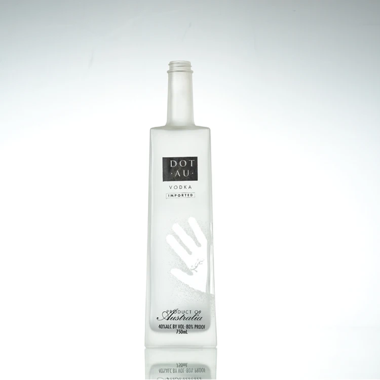 long neck frosted 500 ml 750ml square vodka bottle 700ml