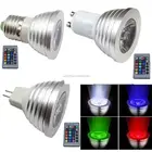 3W GU10 LED Light Bulb Lamp RGB Colorful with IR Remote Controller Wholesale