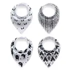 Unisex 4 Pack Gift Set for Drooling and Teething Babies Soft Muslin Cotton Baby Bib