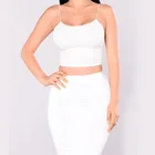 Fashion Design Women Sexy Low Back Knit Halter Crop Tops