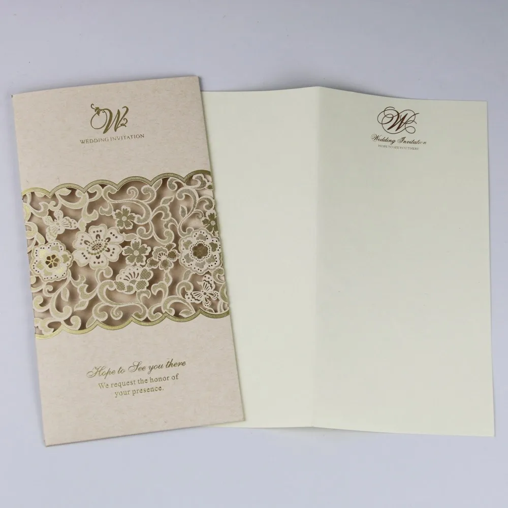 love theme elegant laser cut pearl paper wedding