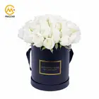 Wedding Paper Luxury Pink Wedding Favors Round Cardboard Gift Box Cylinder Paper Box For Flower Packing