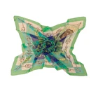 New Fashion trend print silk big size scarf yarn 140cm square shape for beach
