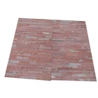 External wall cladding stone tile natural pencil red slate