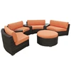 Indoor living room wicker reclining discount sectional sofas