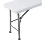 Outdoor Casual Steel Tube Plastic Folding Dining Room Table Set
