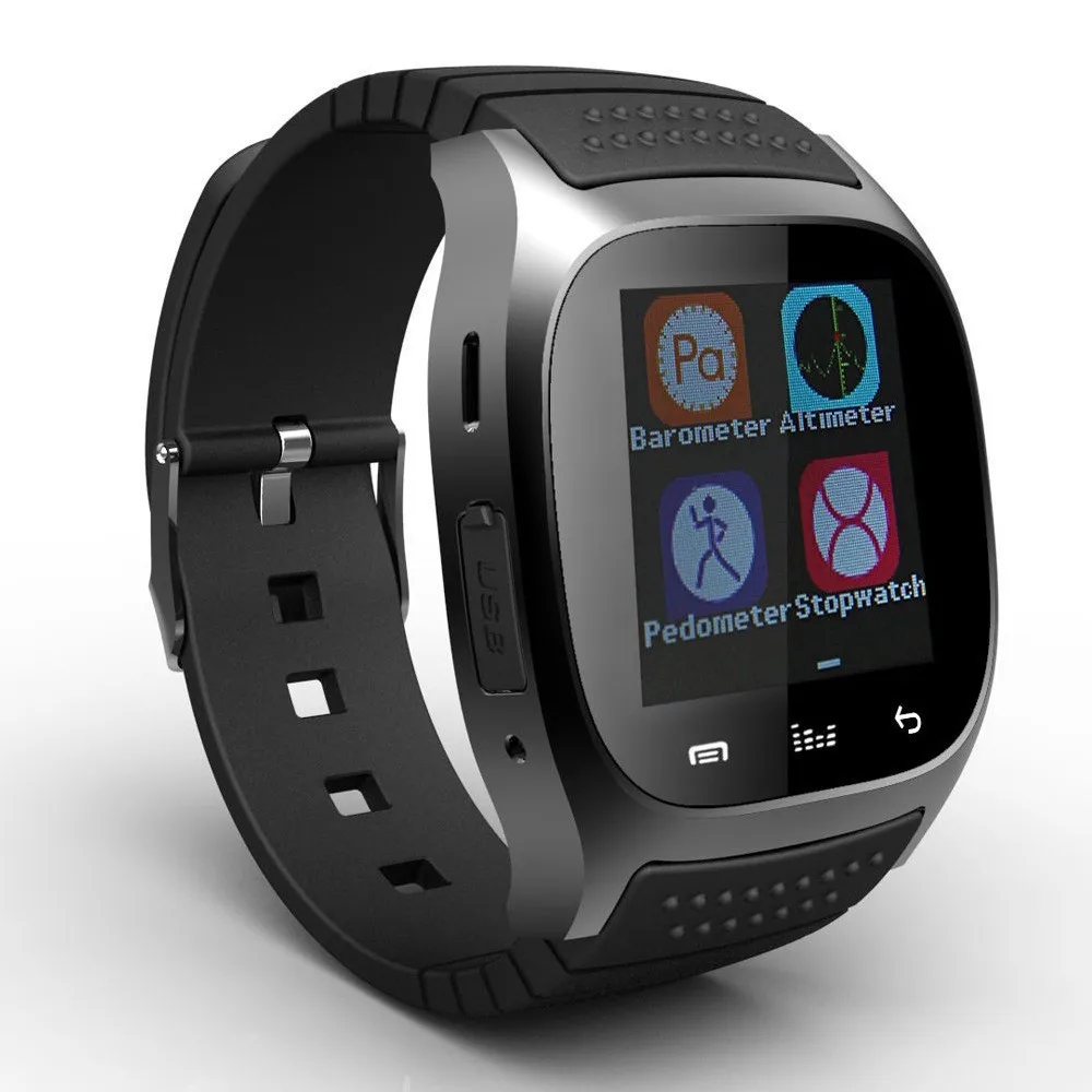 Waterproof Smartwatch M26 Bluetooth Smart Watch With LED Alitmeter Music Player Pedometer For Apple IOS Android Smart Phone