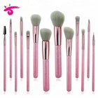 Custom Logo pink glitter bling makeup brush set