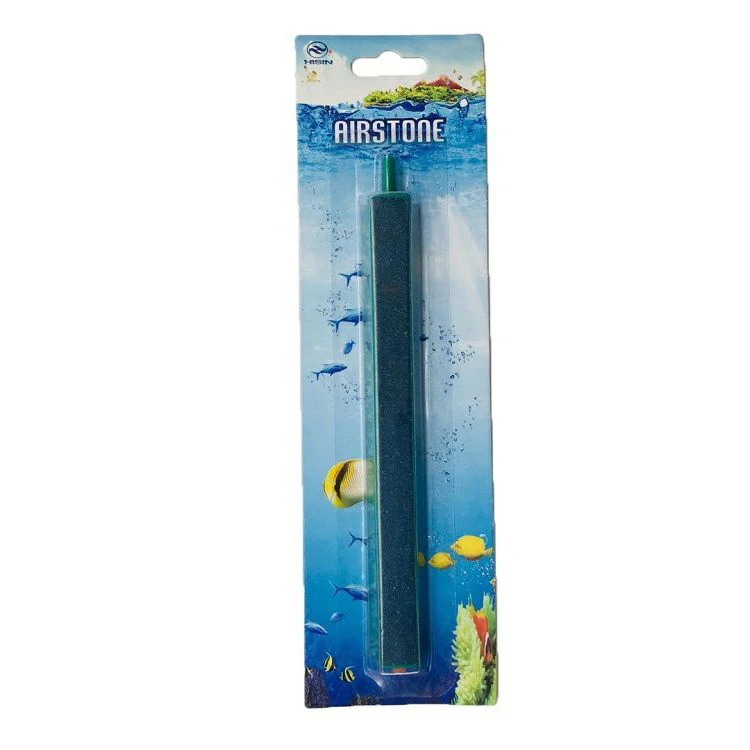 HiSin/HaiXin AS019-6inch vert et bleu 150mm blister carte pisciculture bâton d'air pierre aquarium accessoires, décoration de l'aquarium
