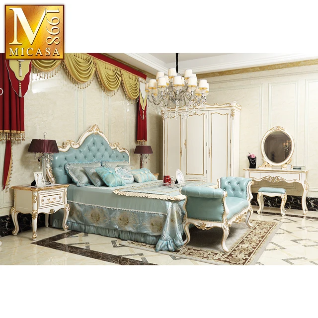 Fancy Bed Room Furniture Bedroom Set Foshan Luxury French Style European Bedroom Furniture Set
