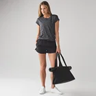 Women active wear custom pattern black dri fit sports shorts pockets for hiking and walking