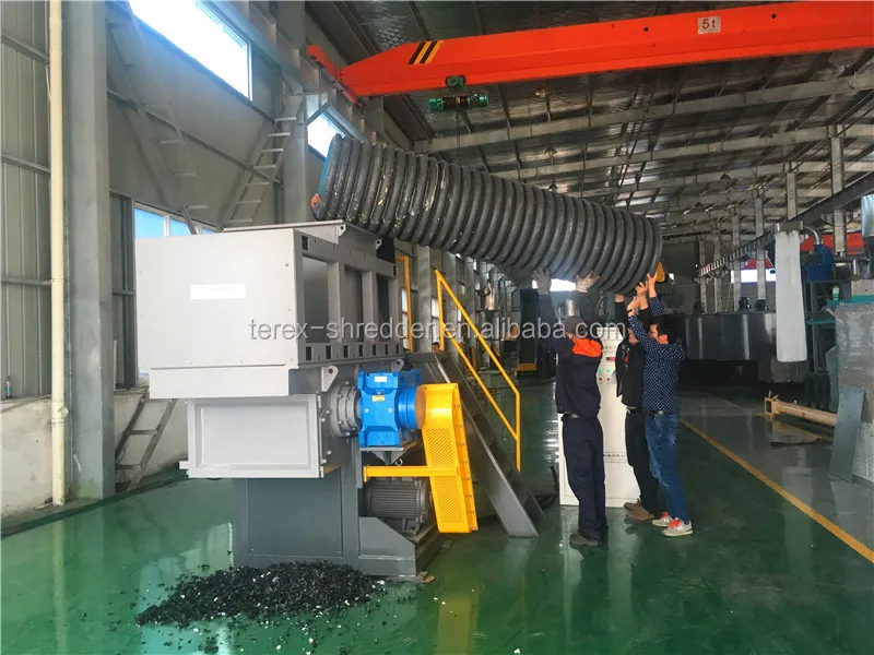 single shaft plastic pipe shredder machine