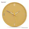 Mandelda Creative Wood Wall Clock Big Size Home Decor Modern Design Custom Classic Ring Quartz Clock Wall 12"
