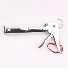 Heavy duty plastic caulking gun and parts of caulking gun