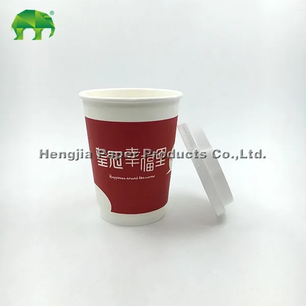 SGS QS printed single wall coffee 16oz paper cup single wall paper cup for hot drink