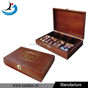 custom 8 slot lacuqered wooden gift box for chocolate packaging