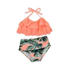 Wholesale Private Label Kids Swimsuit Two Piece Young Child Swimwear for Girls