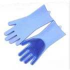 Non-stick silicone rubber finger tips dishwasher gloves