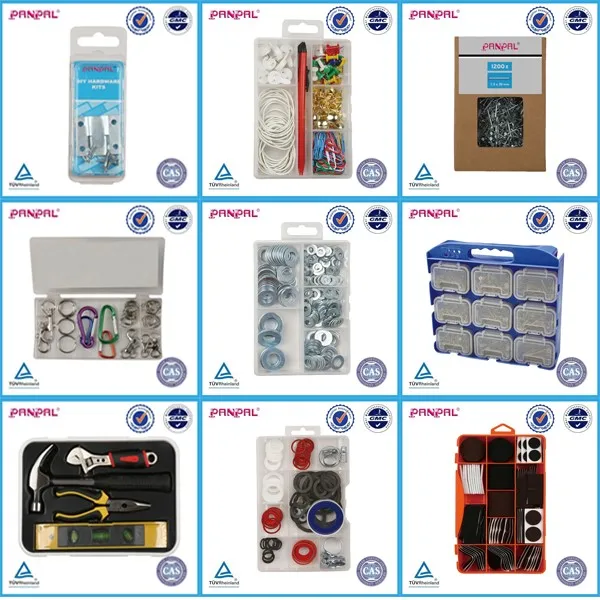 Hot Selling Package Assorted Sizes Carbon Steel Hexagon Nuts, Flat Washers and Machine Screws supplier
