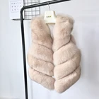 Winter Women Fur Vest Genuine Fox Fur Waistcoat Real Fox Fur Gilet for Girls