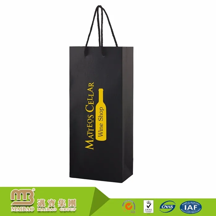 luxury kraft paper gift packaging red wine paper bag