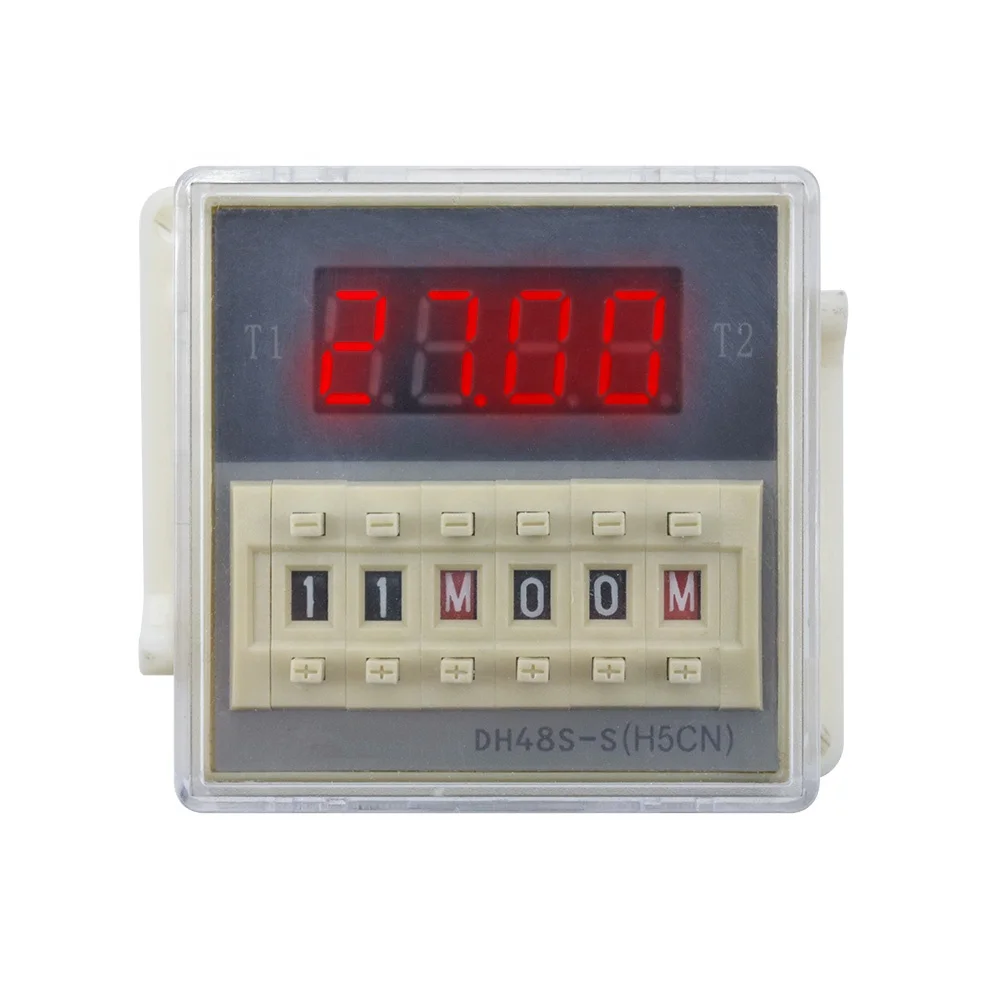 AC 220V DH48S-S Digital Precision Programmable Time Delay Relay With Socket Base