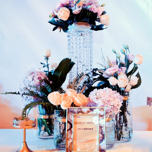 gifts & crafts decorative wedding crystal pillars stand