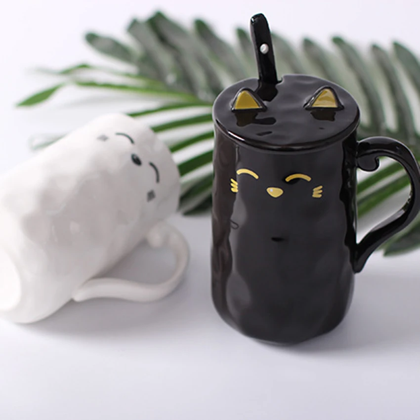 ceramic cat coffee mug