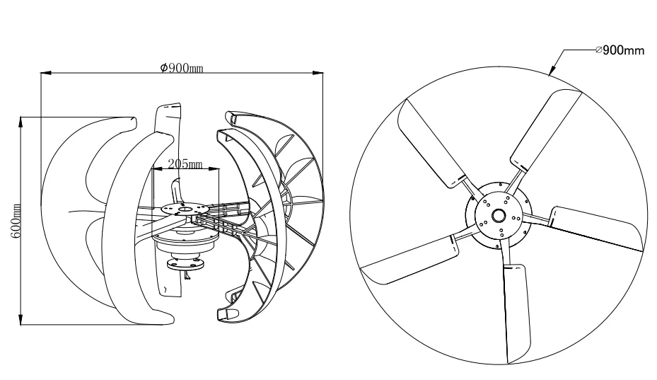 Cheap low speed verital wind generator 12v/24v with CE certification