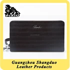 Excellent Quality Man Genuine Leather Zip Wallet handmade hand bag wallet