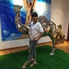festival decoration shipping mall metal camel sculpture