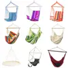 Hanging polyester cotton rope seat hammock swing hammock chair with cushion and wood