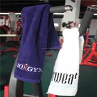 Towel Logo Wovencustom 100% Cotton Custom Gym/Sports/Fitness Towel With Embroidery Logo