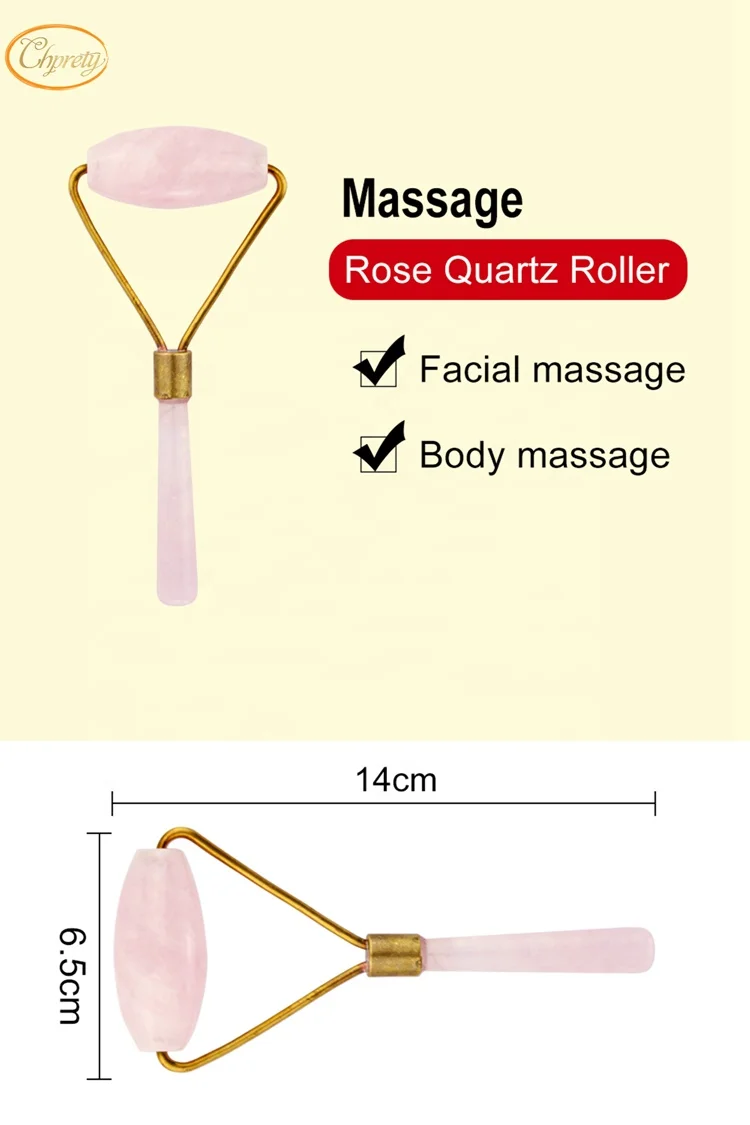 2019 best selling beauty real natural rose quartz stones jade roller face and body massager products