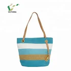 2018 new style Colorful paper braid straw shopping bag