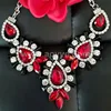 New DIY fashion pendant false collar necklace big drop glass crystal diamond bead flower necklace for garment accessories