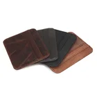 Crazy Horse Leather Credit Card Holder Business Card Wallet