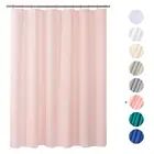 Mildew Resistant Fashionable Pure Pink EVA Hotel Home Bath Shower Curtain