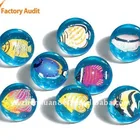 Rubber material 3D shell inset transparent bouncing ball