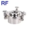 RF SS304/SS316L Custom Sanitary Stainless Steel Manhole Cover with Sight Glass Circle Type For Tank
