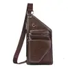 SL02 Genuine leather cross sling bag with earphone wire holes high quality factory price looking for whole merchant