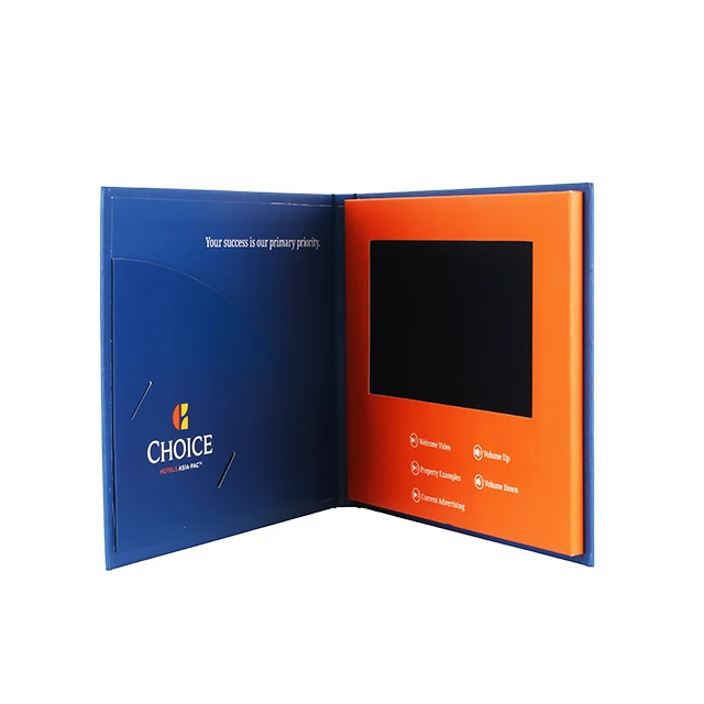 gift lcd 10 inch video book advertisement brochure greeting card