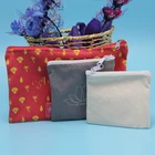 best selling small canvas cosmetic pouch with plastic zip