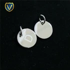 Wholesale laser engravable logo pendant blanks coin charms
