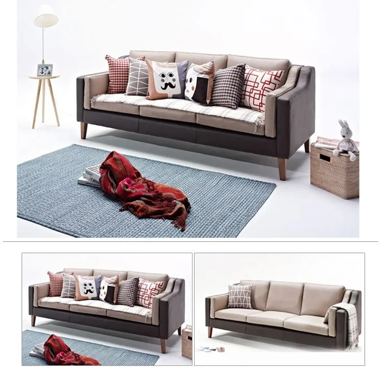 Simple Modern Japanese-Style Casual Living Room Sofa Combination