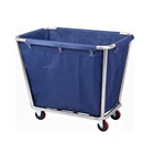 Stainless Steel Commercial housekeeping laundry equipment Hospital Hotel Rolling Laundry Linen trolley
